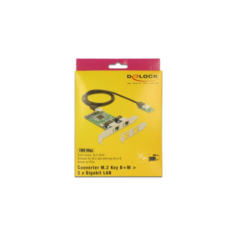 2 x Gigabit LAN, LAN-Adapter