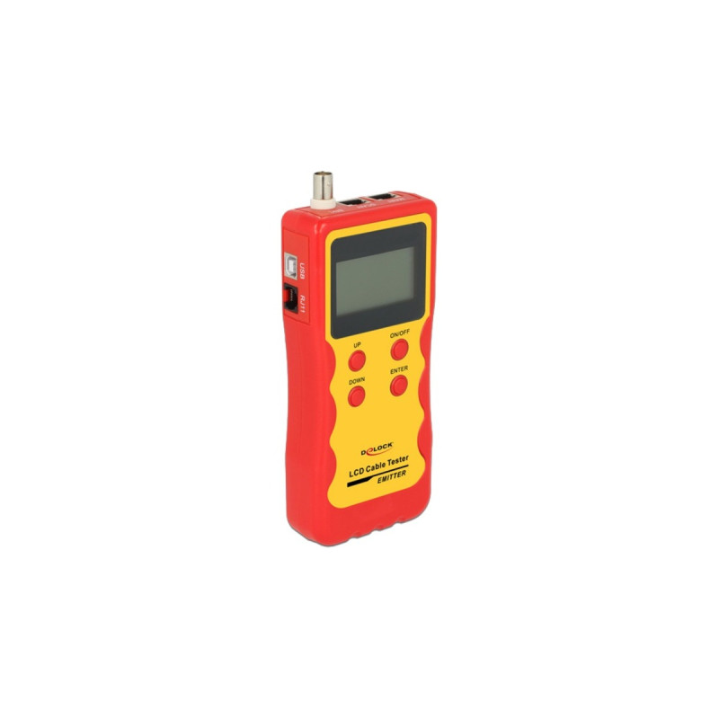 DeLOCK LCD Kabeltester RJ45 / RJ12 / BNC / USB(rot)