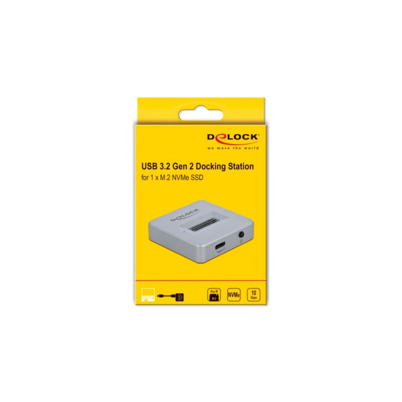 DeLOCK M.2 Dockingstation für M.2 NVMe PCIe SSD(grau)