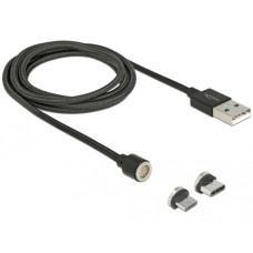 USB-C + Micro-USB Stecker(schwarz, 1,1 Meter)