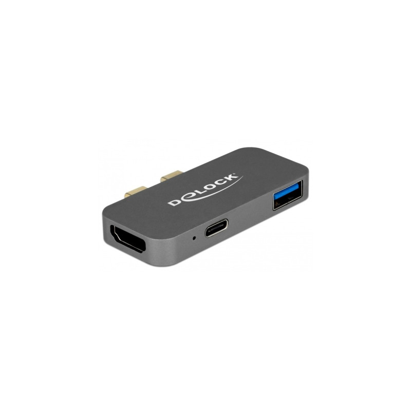 DeLOCK Mini Dockingstation für MacBook 5K(grau, Thunderbolt (USB-C), USB-A, HDMI)