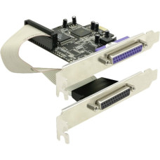 DeLOCK PCI Express Karte 2x Parallel, Schnittstellenkarte(schwarz)