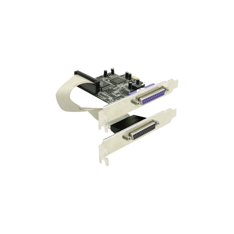 DeLOCK PCI Express Karte 2x Parallel, Schnittstellenkarte(schwarz)