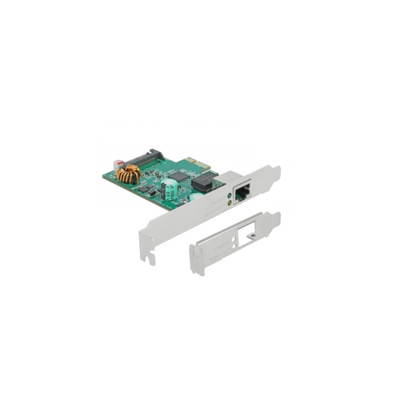 DeLOCK PCI Express x1 Karte 1 x RJ45 2,5 Gigabit LAN PoE+ RTL8125, LAN-Adapter