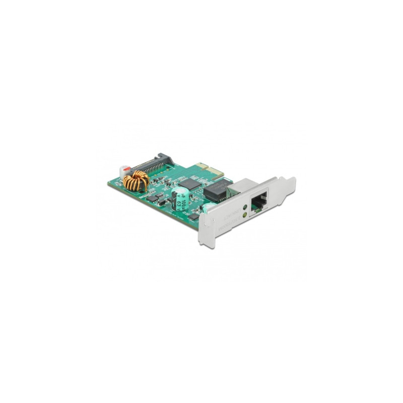 DeLOCK PCI Express x1 Karte 1 x RJ45 2,5 Gigabit LAN PoE+ RTL8125, LAN-Adapter