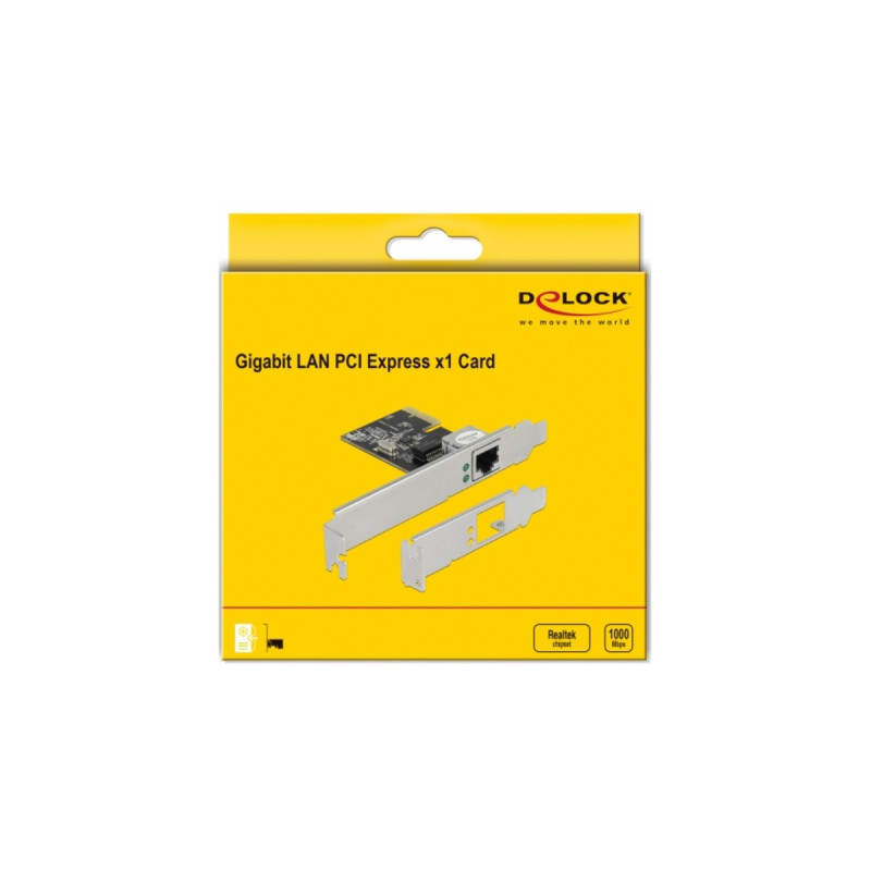 DeLOCK PCI Express x1 Karte 1 x RJ45 Gigabit LAN RTL8111, LAN-Adapter