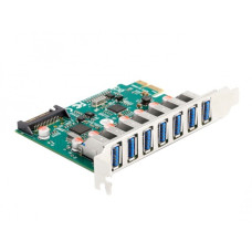DeLOCK PCI Express x1 Karte zu 7 x extern USB 5 Gbps Typ-A Buchse, USB-Controller