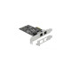 DeLOCK PCI Express x2 Karte auf 2 x RJ45 2,5 Gigabit LAN RTL8125, LAN-Adapter