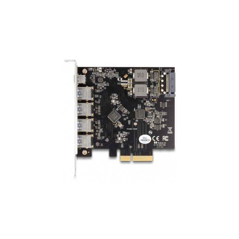 DeLOCK PCI Express x4 Karte zu 1 x USB Type-C + 4 x USB Typ-A, Schnittstellenkarte