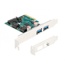 DeLOCK PCI Express x4 Karte zu 2 x extern USB 10 Gbps Typ-A Buchse, USB-Controller