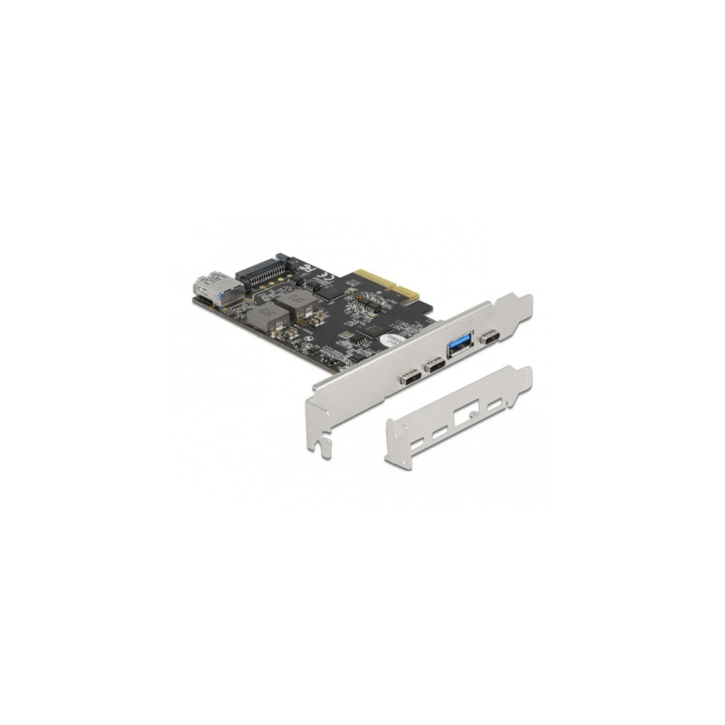 DeLOCK PCI Express x4 Karte zu 3 x USB Type-C + 2 x USB Typ-A - SuperSpeed USB 10 Gbps - Low Profile Formfaktor, USB-Controller