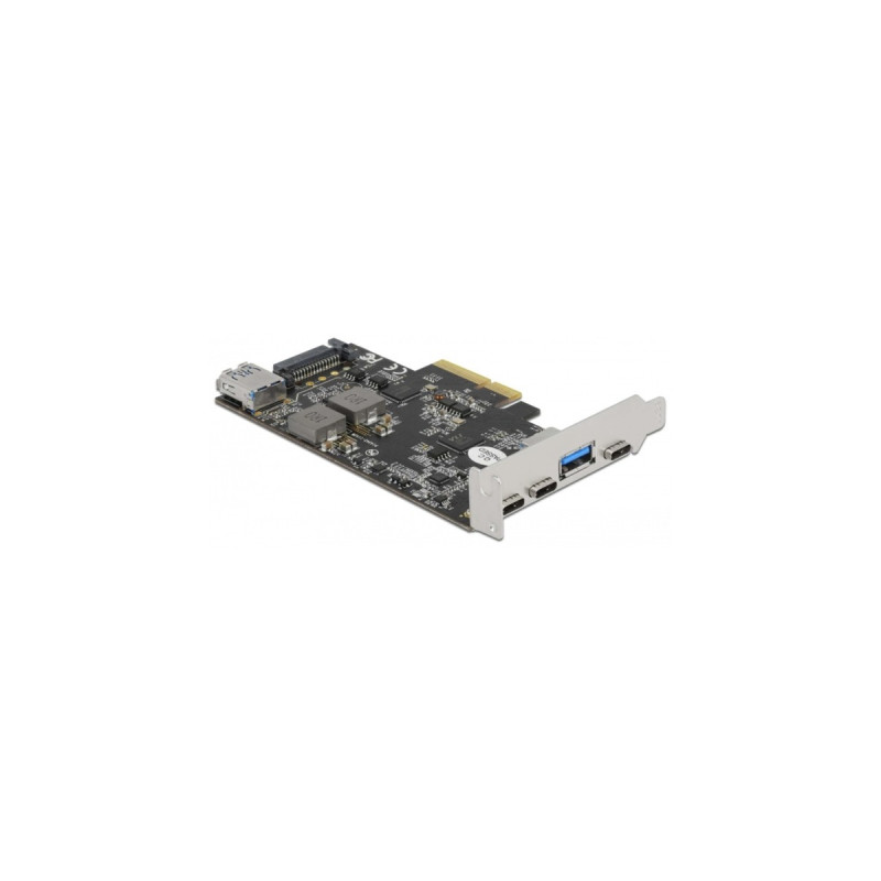 DeLOCK PCI Express x4 Karte zu 3 x USB Type-C + 2 x USB Typ-A - SuperSpeed USB 10 Gbps - Low Profile Formfaktor, USB-Controller
