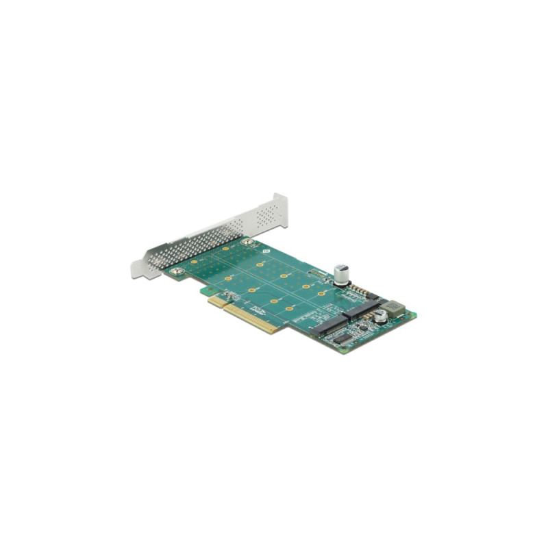 DeLOCK PCI Express x8 Karte zu 2 x intern NVMe M.2 Key M - Bifurcation, Controller