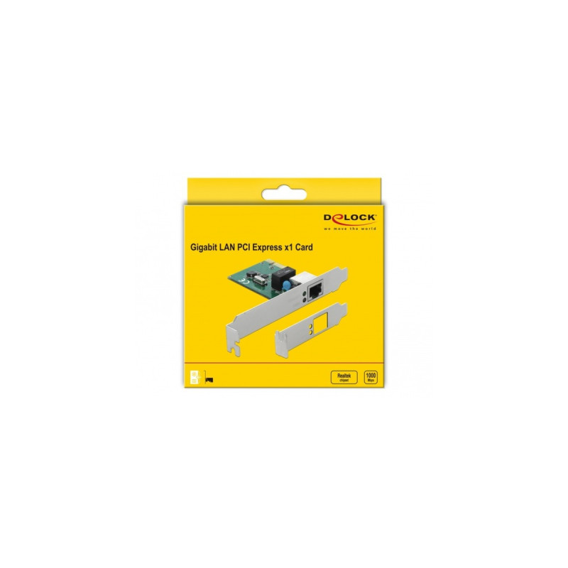 DeLOCK PCIe x1 Karte auf 1 x Gigabit LAN, LAN-Adapter
