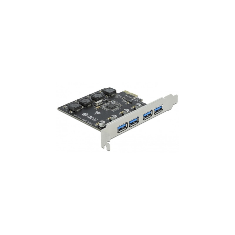DeLOCK PCIe x1 zu 4x ext. USB Typ-A USB 3.2 Gen 1, USB-Controller