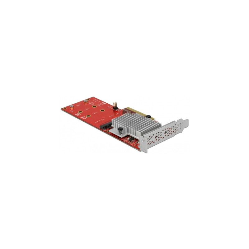2x int. NVMe M.2 Key M LP, Adapter