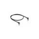 DeLOCK Patchkabel RJ-45 Cat.6a S/FTP, Slim 90° gewinkelt(schwarz, 0,5 Meter, nach unten abgewinkelte Stecker)