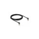 DeLOCK Patchkabel RJ-45 Cat.6a S/FTP, Slim 90° gewinkelt(schwarz, 3 Meter, nach unten abgewinkelte Stecker)