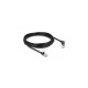 DeLOCK Patchkabel RJ-45 Cat.6a S/FTP, Slim 90° gewinkelt(schwarz, 5 Meter, 1x gerader, 1x unten abgewinkelter Stecker)