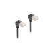 DeLOCK Patchkabel RJ-45 Cat.6a S/FTP, Slim 90° gewinkelt(schwarz, 3 Meter, nach oben abgewinkelte Stecker)