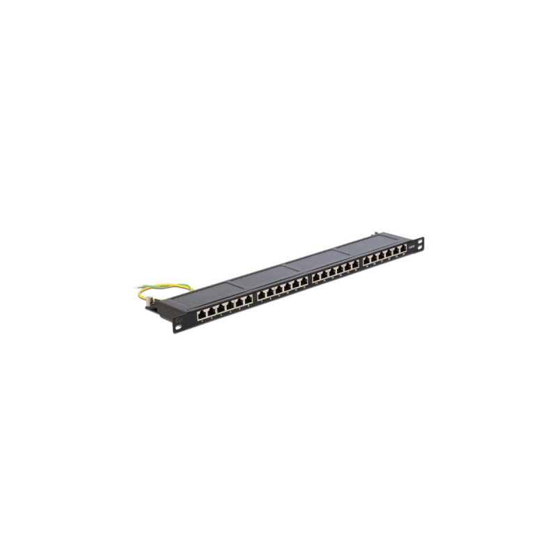 DeLOCK Patchpanel 24P Cat.6 / 0.5 HE(schwarz)