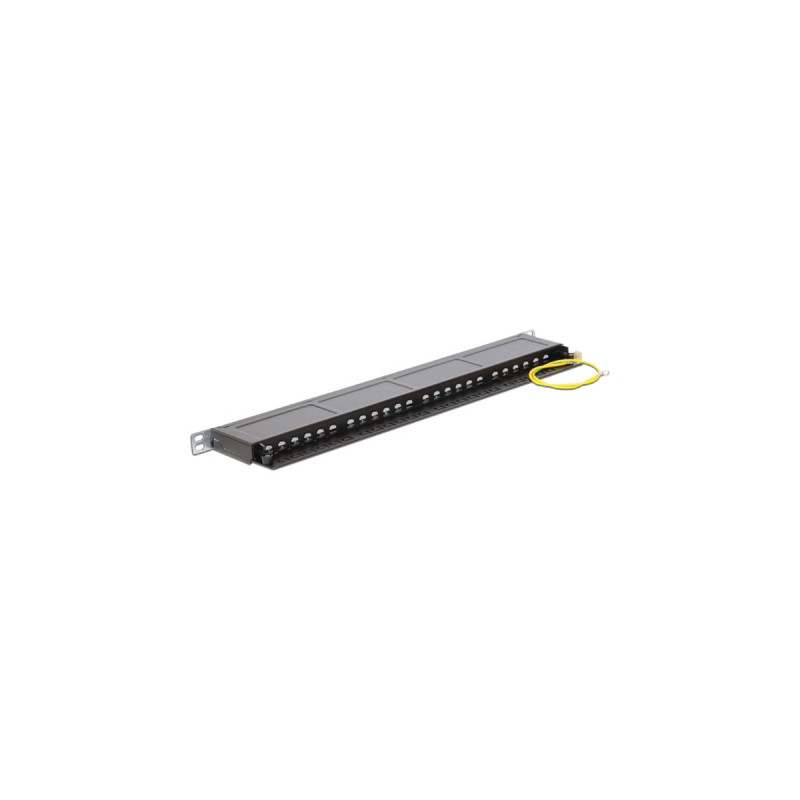 DeLOCK Patchpanel 24P Cat.6 / 0.5 HE(schwarz)