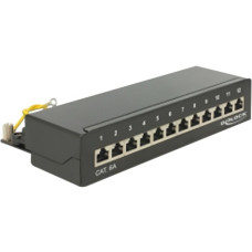 DeLOCK Patchpanel Desktop 12 P Cat.6A(schwarz)