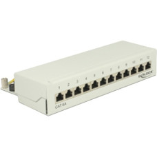 DeLOCK Patchpanel Desktop 12 P Cat.6A(grau)