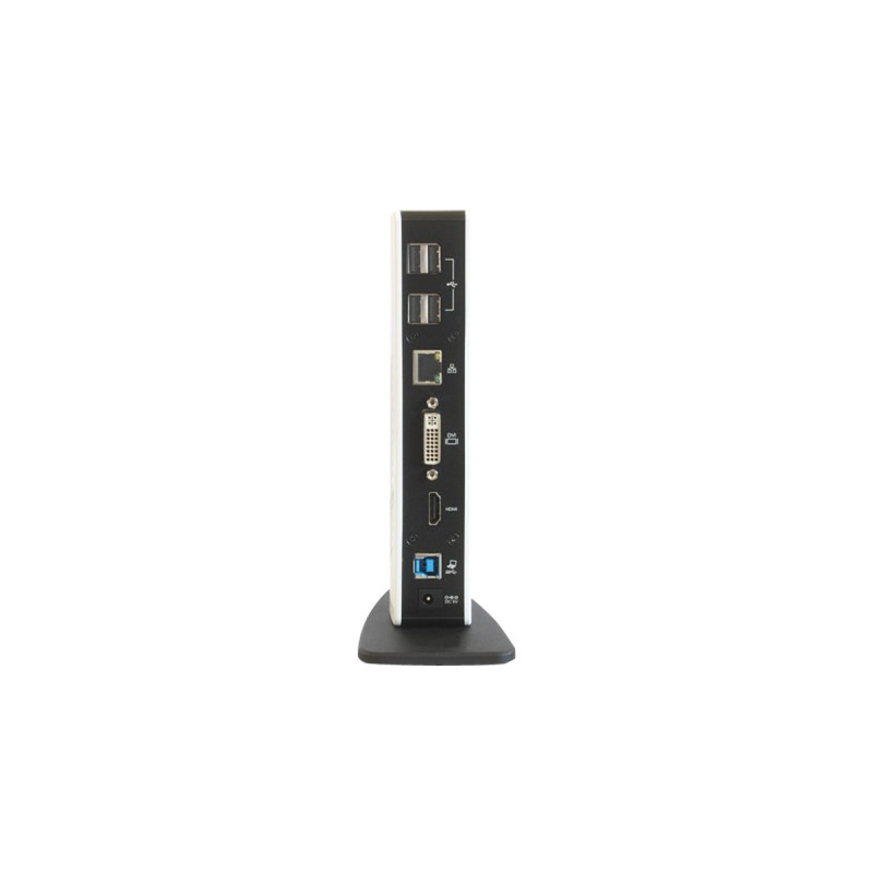 DeLOCK Port Replikator USB 3.2 Gen 1, Adapter(weiß/schwarz, LAN, DVI, HDMI, USB, Audio)