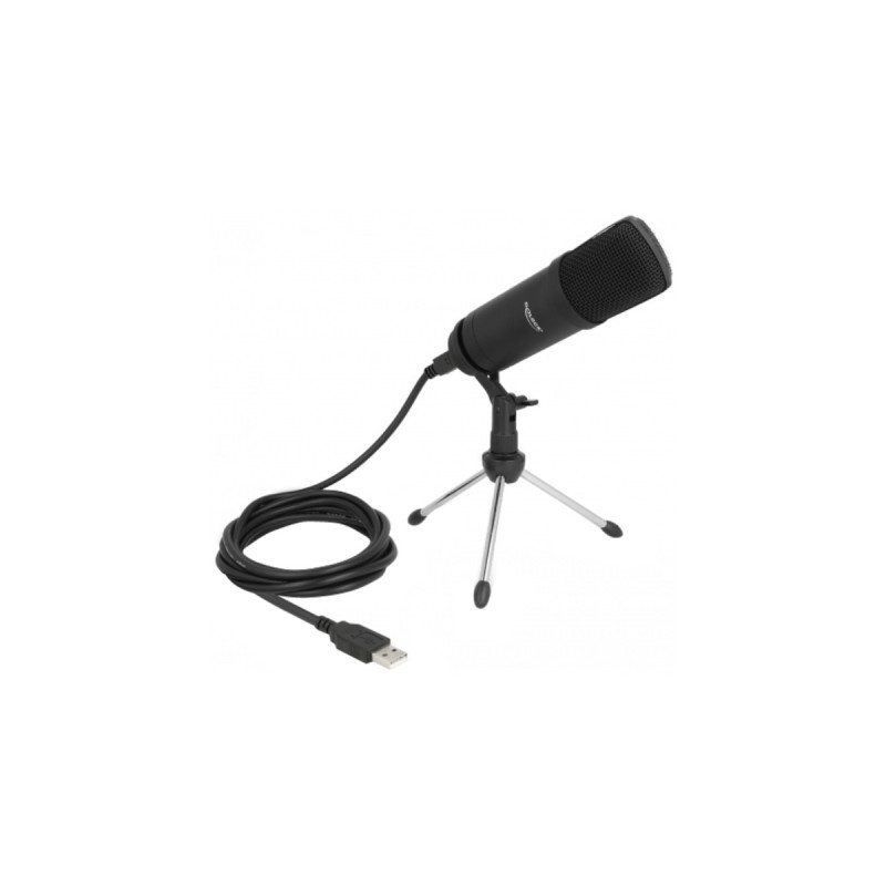 DeLOCK Professionelles USB Kondensator Mikrofon(schwarz)