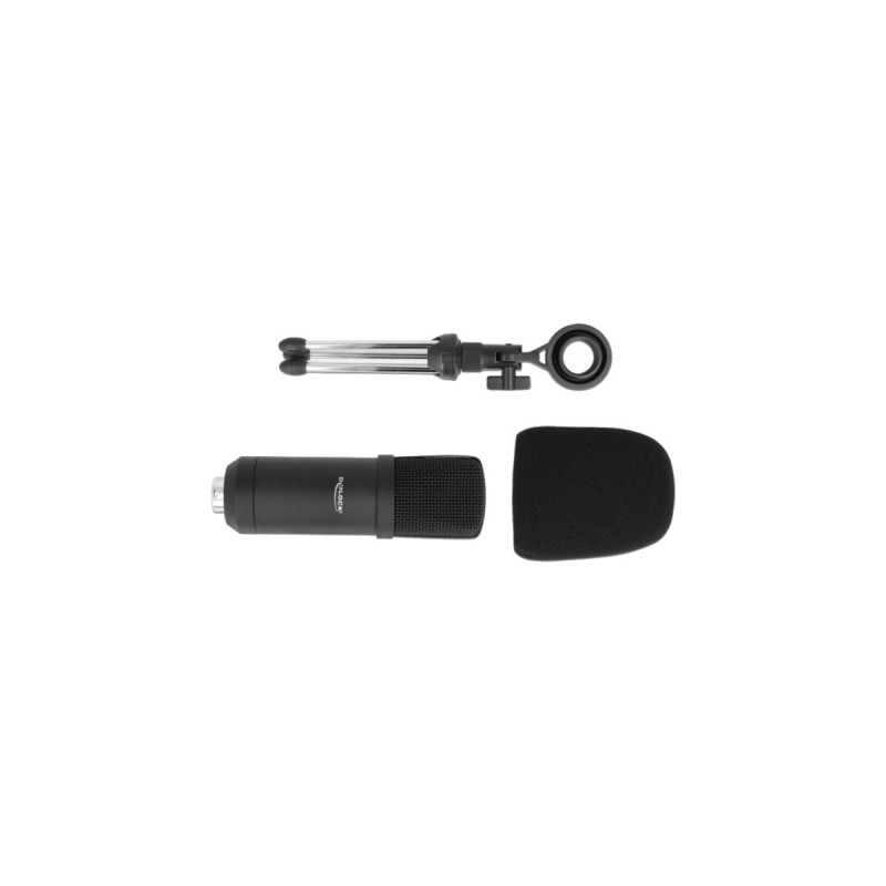 DeLOCK Professionelles USB Kondensator Mikrofon(schwarz)