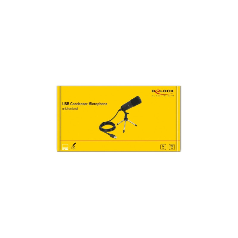 DeLOCK Professionelles USB Kondensator Mikrofon(schwarz)