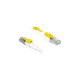 DeLOCK RJ45 Secure Cat. 6A, Kabel(weiß, 1 Meter, verriegelbar, LSOH Halogenfrei)
