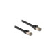 DeLOCK RJ-45 Netzwerkkabel Cat.6a U/FTP ultra flexibel(schwarz, 5 Meter, innerer Edelstahlmantel)