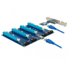4 x PCIe x16, Riser Card(mit 60 cm USB Kabel)