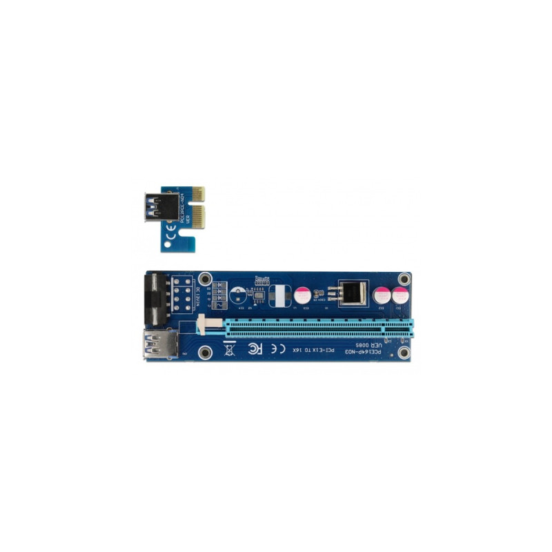 DeLOCK Riser Karte PCI Express x1 zu x16 mit 60 cm USB Kabel, Riser Card