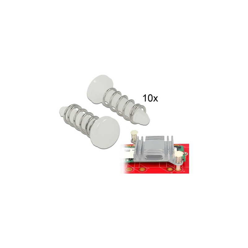 DeLOCK Schnappniete für Kühlkörper, Befestigung/Montage(weiß)