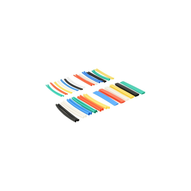DeLOCK Schrumpfschlauch-Set farbig 50-teilig(mehrfarbig, Schlauchlänge 100mm)