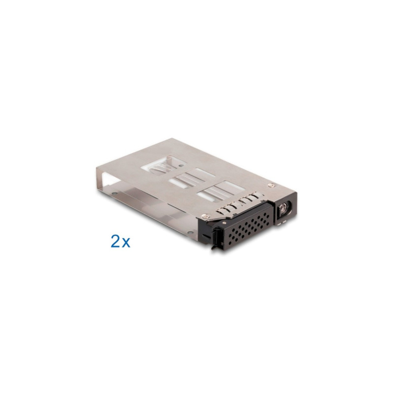 DeLOCK Slim Bay Wechselrahmen für 2 x 2.5″ U.2 NVMe SSD, Laufwerksgehäuse