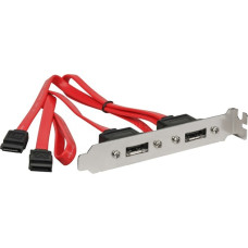 DeLOCK Slotblech SATA auf eSATA, Slotblende(2 Port, Retail)