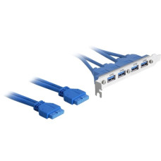 DeLOCK Slotblech USB3.0 Pin Header 19Pin, Slotblende(4 Port)