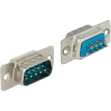 DeLOCK Steckverbinder Sub-D 9Pin Stecker, Lötversion(silber, frei belegbar)