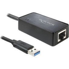 DeLOCK USB3.0 Adapter auf Gigabit-LAN, LAN-Adapter(schwarz)