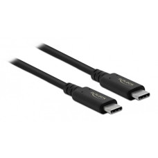 USB-C Stecker, Koaxialkabel(schwarz, 0,8 Meter, PD, Laden mit bis zu 100 Watt)