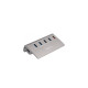 DeLOCK USB 10 Gbps Hub mit 4 USB Typ-A Ports + 1 Schnellladeport, USB-Hub(grau, inkl. Netzteil)