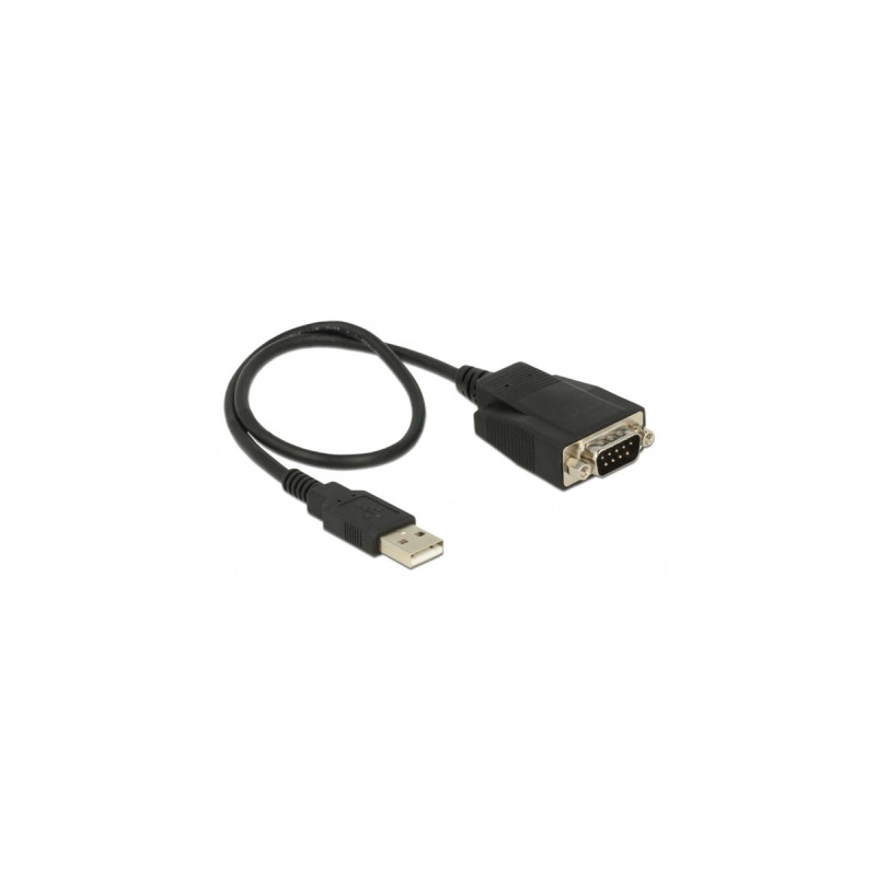 Seriell RS-232 Stecker(schwarz, 35cm, ESD Überspannungsschutz)