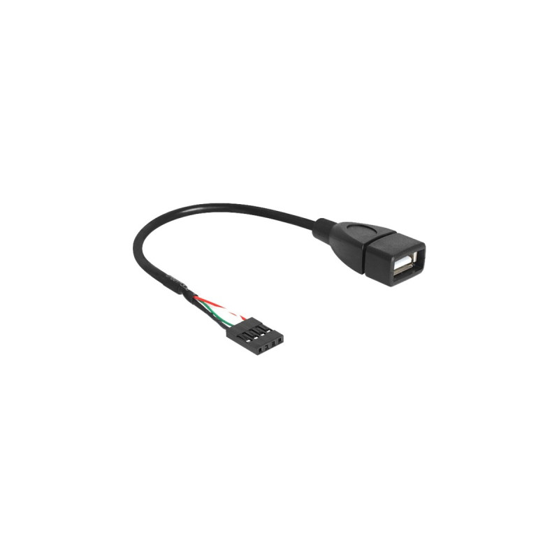 USB-A Buchse, Adapter(schwarz, 20cm)