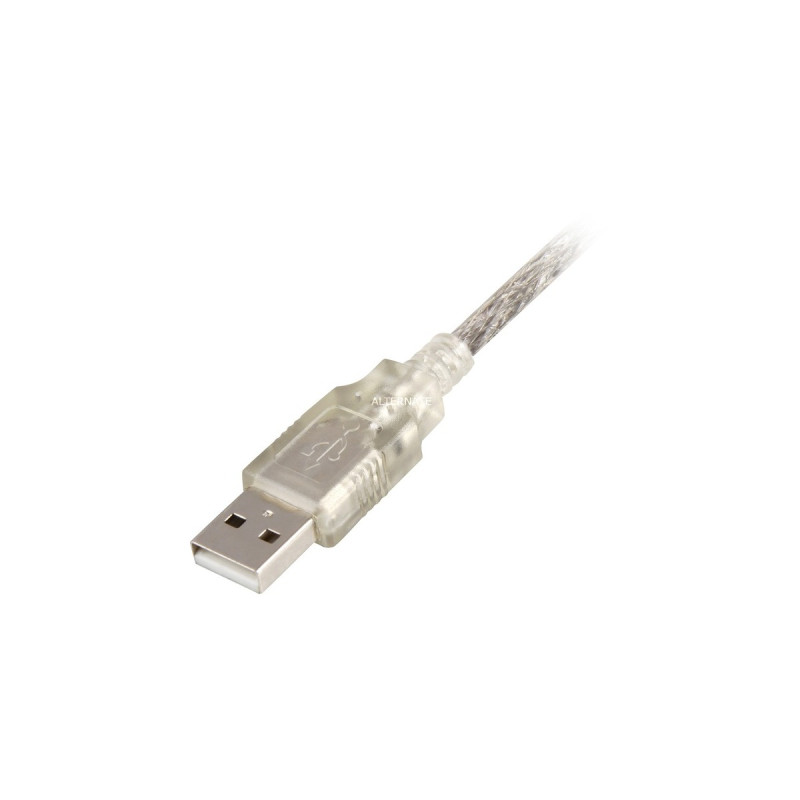 USB-B Stecker(transparent, 0,5 Meter)