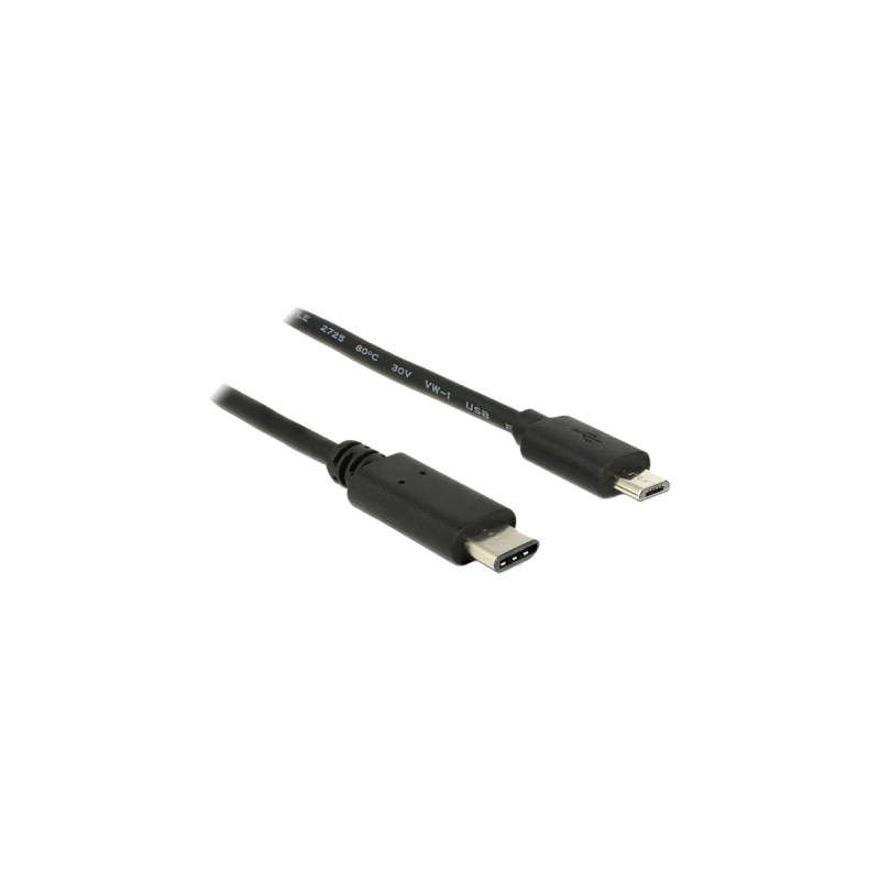 Micro-USB Stecker(schwarz, 1 Meter)