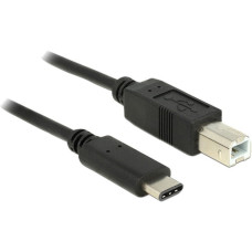 USB-B Stecker(schwarz, 1 Meter)